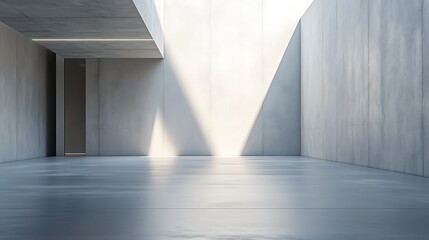 Obraz premium Empty space with white walls