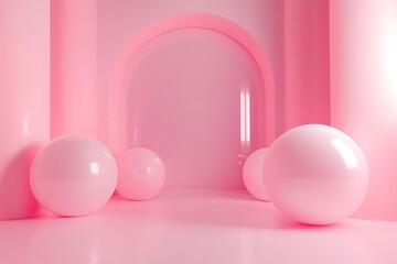 Pink party balloons