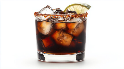 Smoky Mezcal Margarita with Lime and Spicy Rim