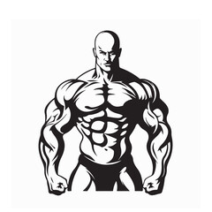 Bodybuilding Logo Vectors and Illustrations  isolated on white background.
