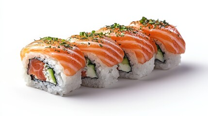 Japanese food sushi national cuisine dish isolated on white background