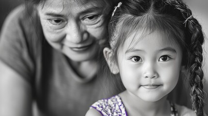 A grandmother in Thailand braiding her granddaughter&acirc;&euro;&trade;s hair, generations of love.