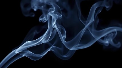 Abstract Smoke Swirls in Dark Background