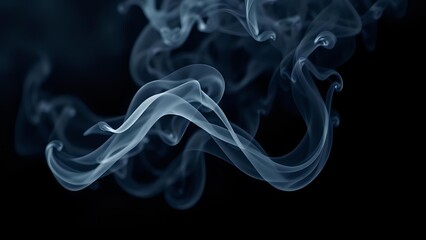 Fototapeta premium Abstract Smoke Swirls in Dark Background