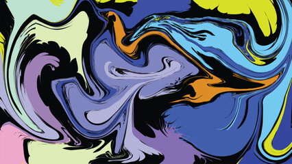  Premium Vector  A colorful abstract painting with a blue