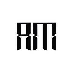 AM monogram logo design letter text name symbol monochrome logotype alphabet character simple logo