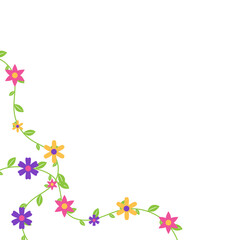 Spring Floral Vine Corner