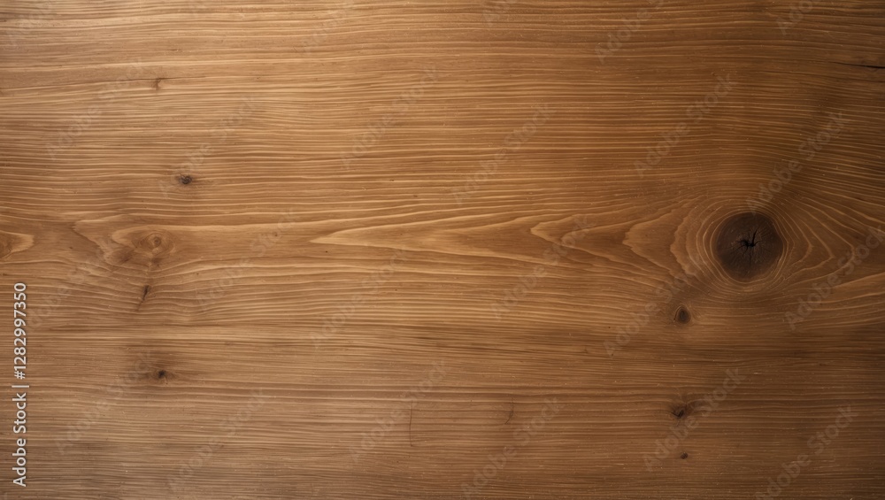 Poster Light brown wooden texture background with visible grain patterns and knots in the wood surface.