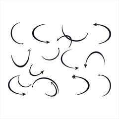 Variety of Curved Arrows – Directional Design Elements