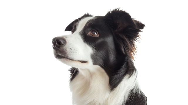 Border collie in a close up portrait