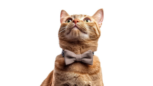 Cat in a bow tie poses for a formal look