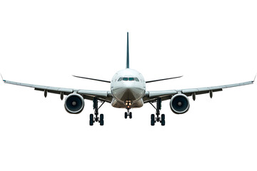 Obraz premium Airplane preparing for landing at a busy airport