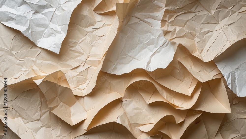 Poster crumpled paper texture background for design projects and creative applications showcasing abstract 