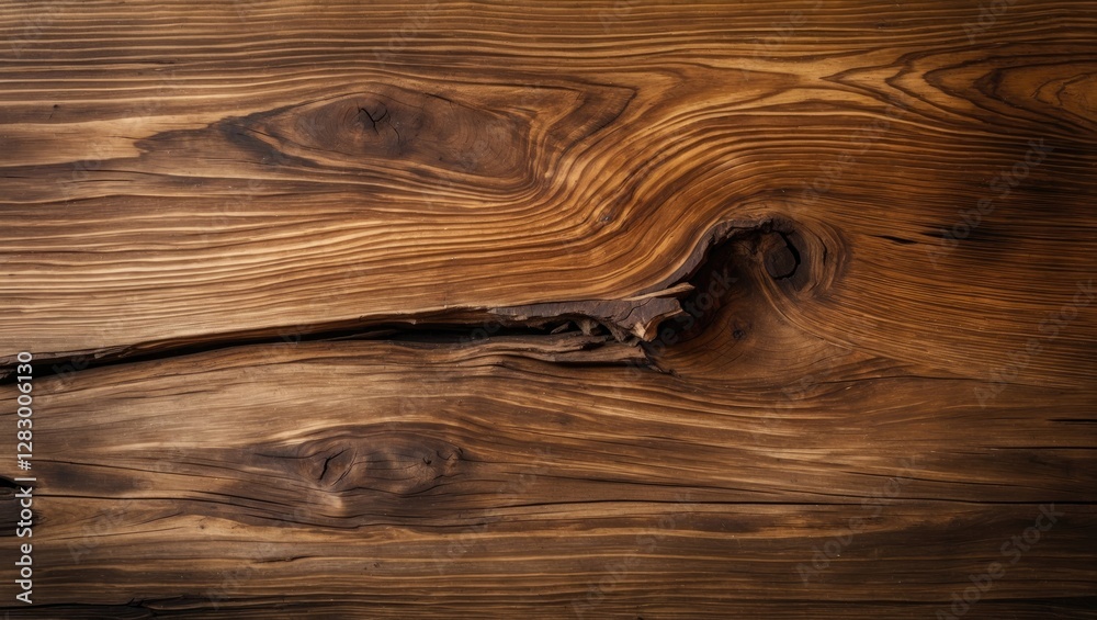 Poster Wooden texture with natural grain patterns and knots on a rustic surface suitable for background or design elements