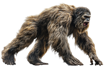 Bigfoot in a sunny forest