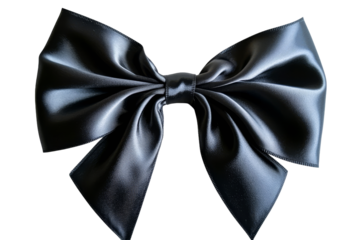 Elegant black satin bow for various occasions