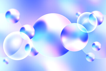 Abstract geometric circle gradient soft light pastel blue bokeh background design for Graphic Business technology digital illustration web template background backdrop desktop wallpaper bubbles banner