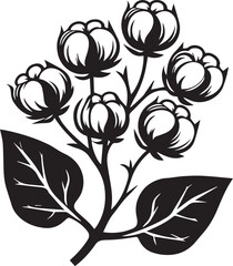 set of black and white flower