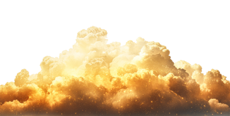 Vivid golden explosion cloud details