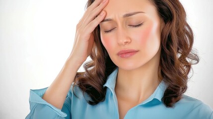 Fototapeta premium Emotional distress management home office photo indoor setting close-up mental health awareness