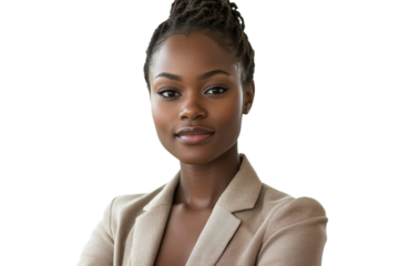 Confident professional woman posing with poise