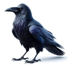 Fototapeta premium crow on white background