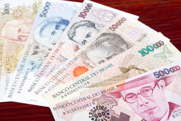Old Brazilian money a business background.