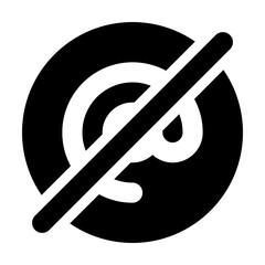 At Off Filled Icon Vector