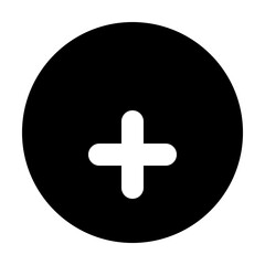 Fototapeta premium Circle Plus Filled Icon Vector