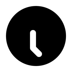 Clock 1 Filled Icon Vector