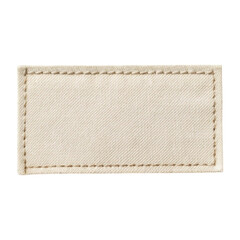 Fototapeta premium Blank Fabric Patch - Textile Label for Custom Embroidery and Branding isolated on transparent background Generative Ai