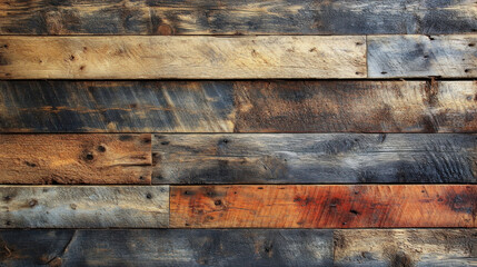 Wood background of reclaimed barn wood with aged textures and natural imperfections