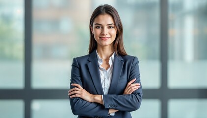 Confident Businesswoman in Office Setting