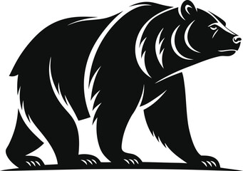 Bear Silhouette, Vector Design, Bear Icon