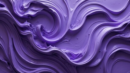 Abstract purple paint texture with fluid waves and smooth brush strokes creating depth and dimension in a modern artistic design