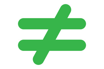 not equal icon vector