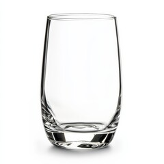Elegant and Minimalist: Highball Glass, Awaiting Refreshments on a Clean White Backdrop - A Stock Photography Essential
