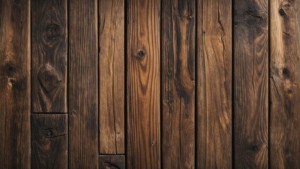 Naklejka premium Dark rustic wooden texture background with natural grain patterns and variations in color and texture. Perfect for design projects.