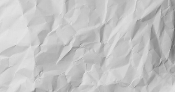 Image of crumpled white paper moving on seamless loop - Powered by Adobe
