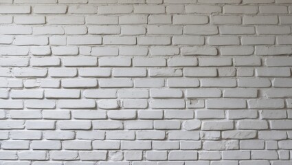 White brick wall texture with uneven surface and contrasting grout lines suitable for various backgrounds and design needs