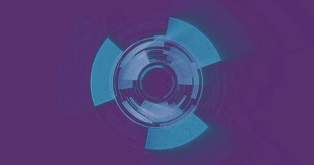 Image of scope scanning over purple background