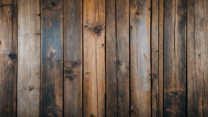 Naklejka premium Wooden plank texture background with varying shades of brown and gray, ideal for rustic and natural design themes.