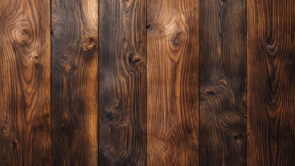 Brown wooden texture with visible grain patterns and variations in color, suitable for backgrounds and design elements.