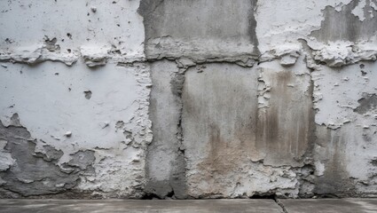 Obraz premium Grunge textured concrete wall with peeling paint and stains in industrial style background