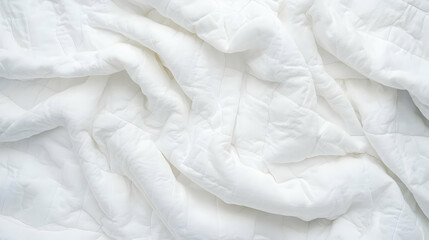 Obraz premium White Textured Fabric Surface with Wave Pattern and Soft Folds