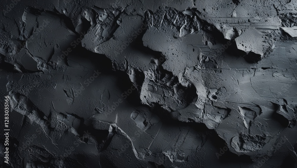 Poster textured black background with decorative venetian stucco resembling concrete or stone, ideal for ar