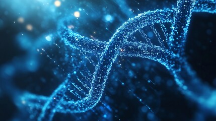 scientific molecular research background featuring blue cell life biology medicine healthcare and futuristic dna analysis with microscopic organism structure and innovative technology experiment