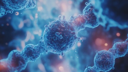 scientific molecular research background featuring blue cell life biology medicine healthcare and futuristic dna analysis with microscopic organism structure and innovative technology experiment