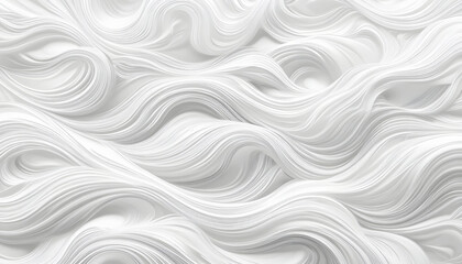 Elegant and minimalist seamless white wave texture pattern background with mono color design concept