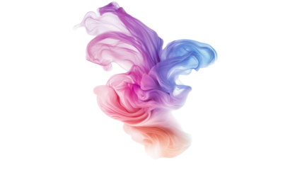 Colorful smoke swirl creating mesmerizing shapes